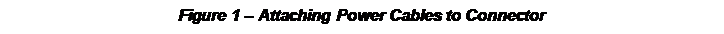 Text Box: Figure 8 – Attaching Power Cables to Connector