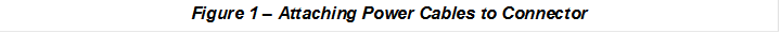 Figure 9 – Attaching Power Cables to Connector
